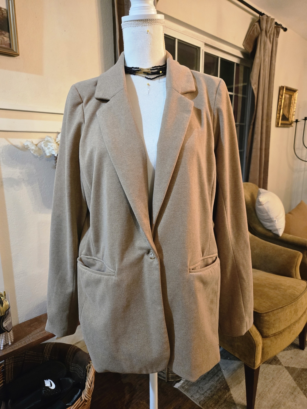Abercrombie & Fitch Camel Tan Blazer Jacket